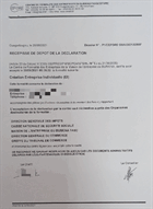 Récépissé de dépôt CEFORE